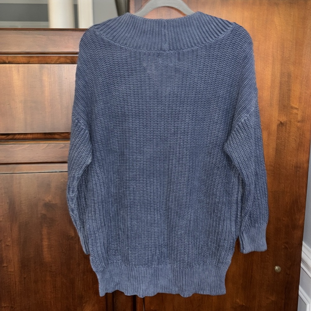 NWT Aerie Chunky Ribbed Oversized V-Neck Sweater - Picture 4 of 8